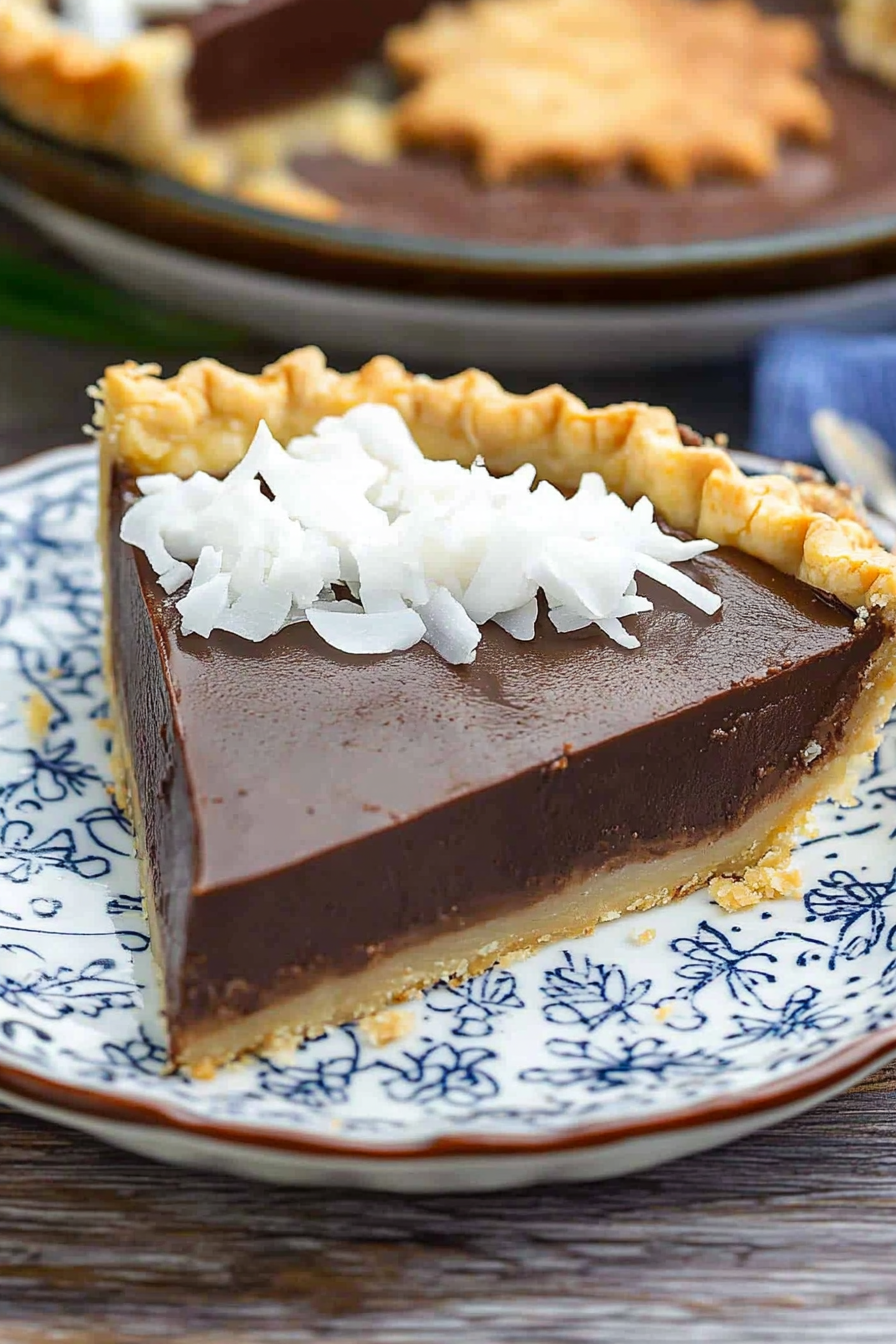 Chocolate coconut pie