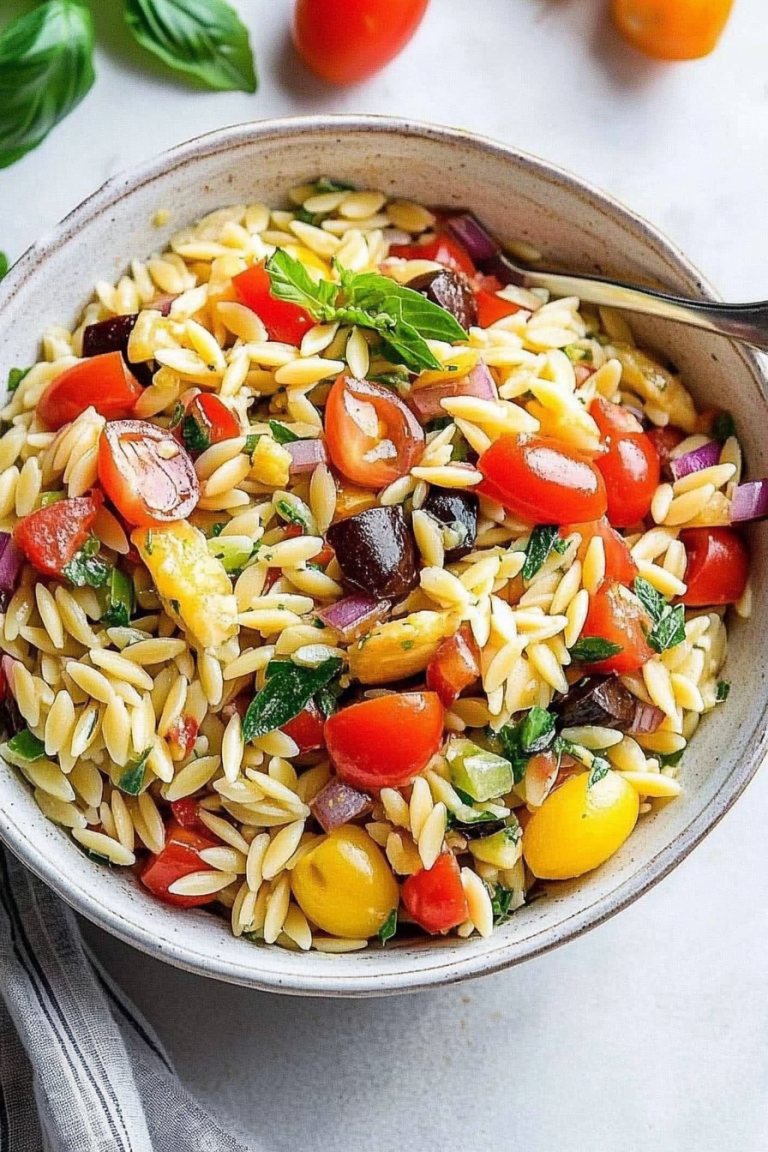 Orzo pasta salad