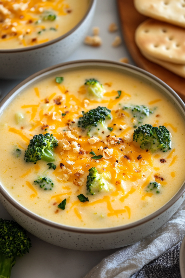 creamy broccoli cheese soup