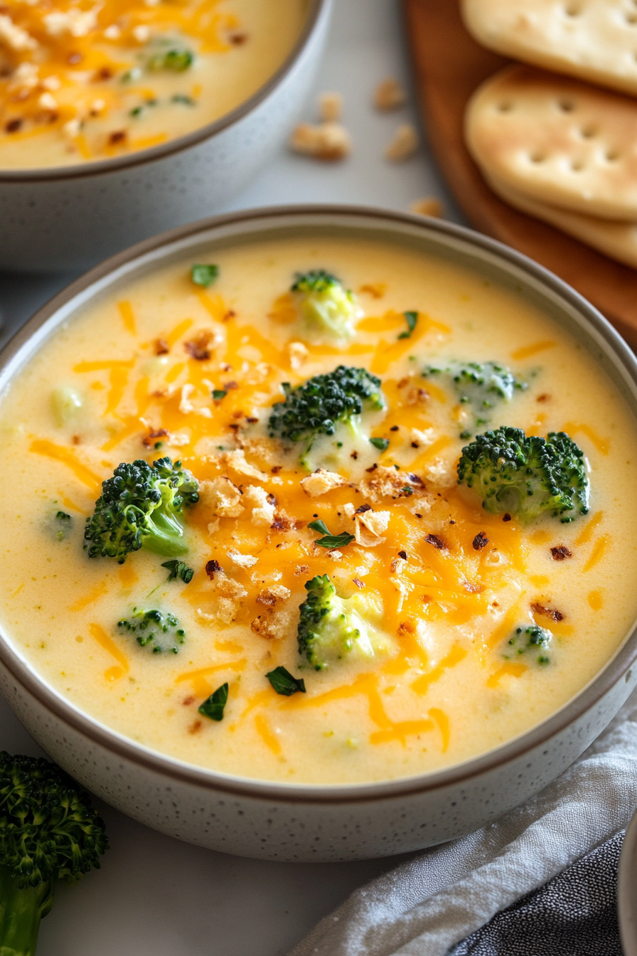 creamy broccoli cheese soup