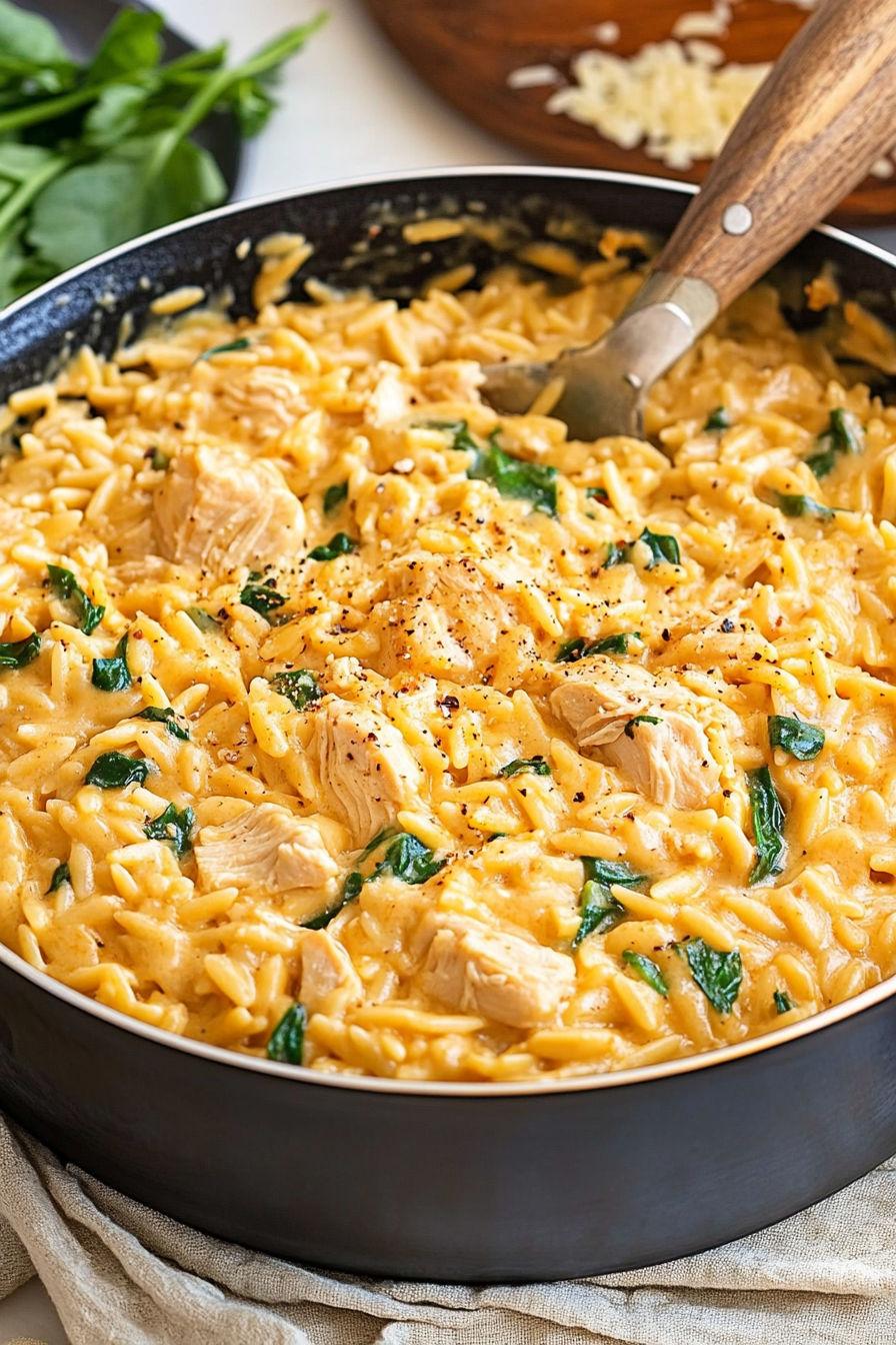 creamy chicken orzo