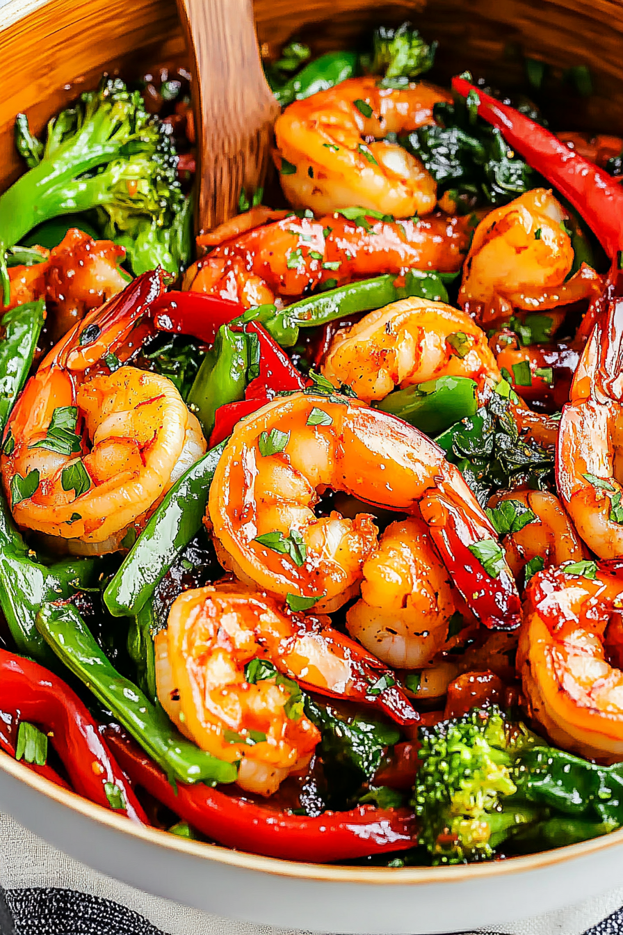garlic shrimp stir fry