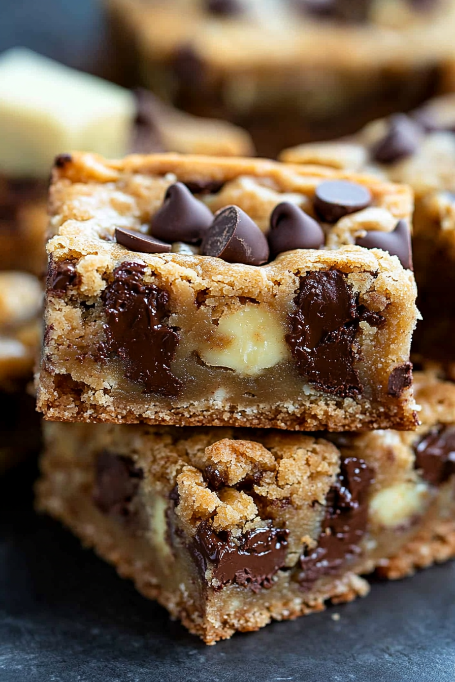 gooey chocolate chip cookie bars