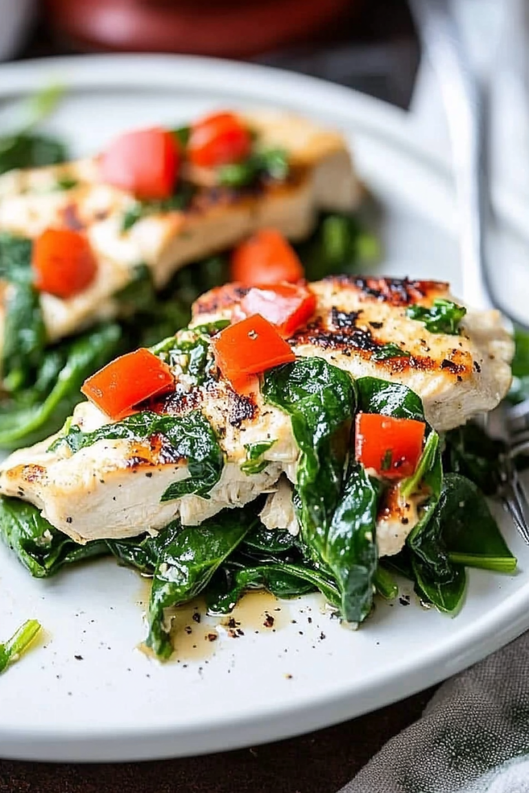grilled chicken spinach
