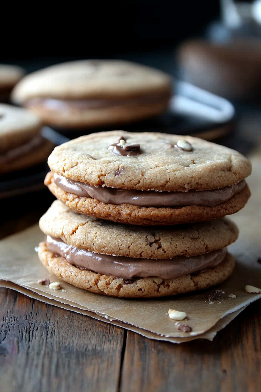 nutella cookie sandwiches
