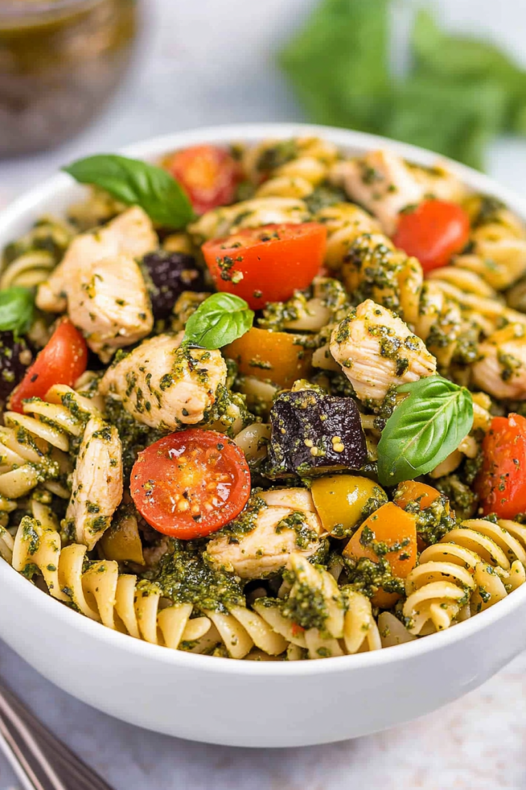 pesto chicken pasta salad