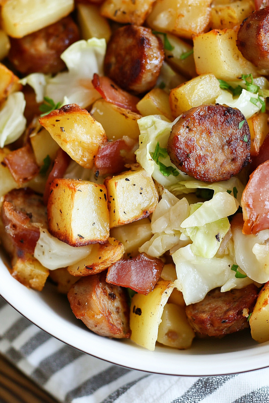 sausage cabbage potato skillet