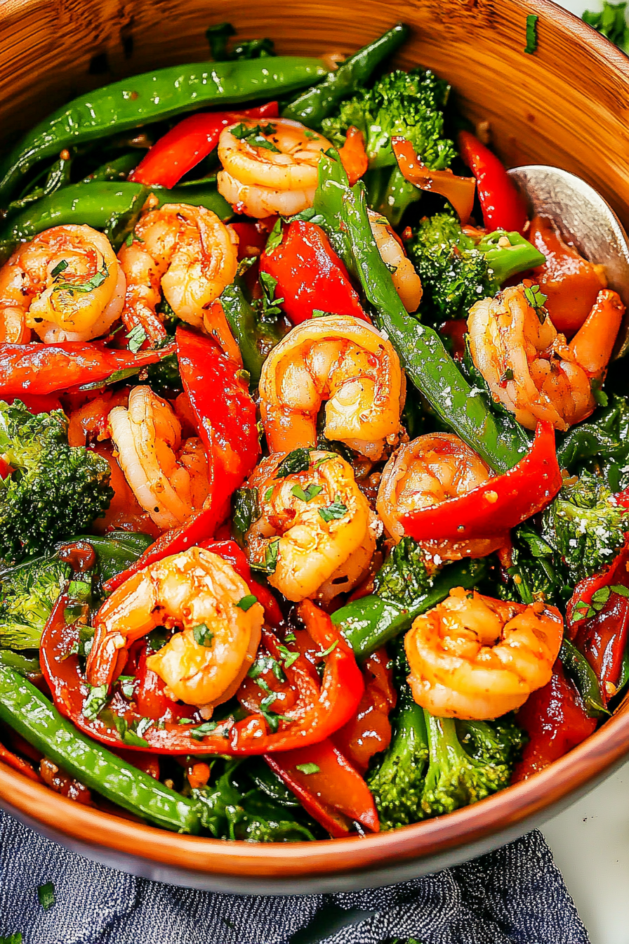 shrimp scampi stir fry