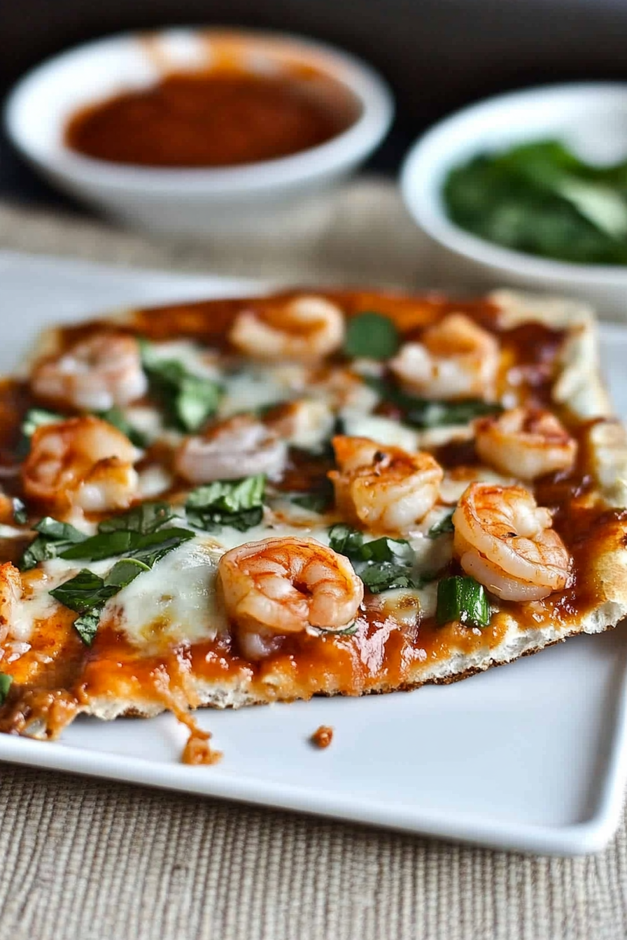 BBQ Shrimp Flatbreads