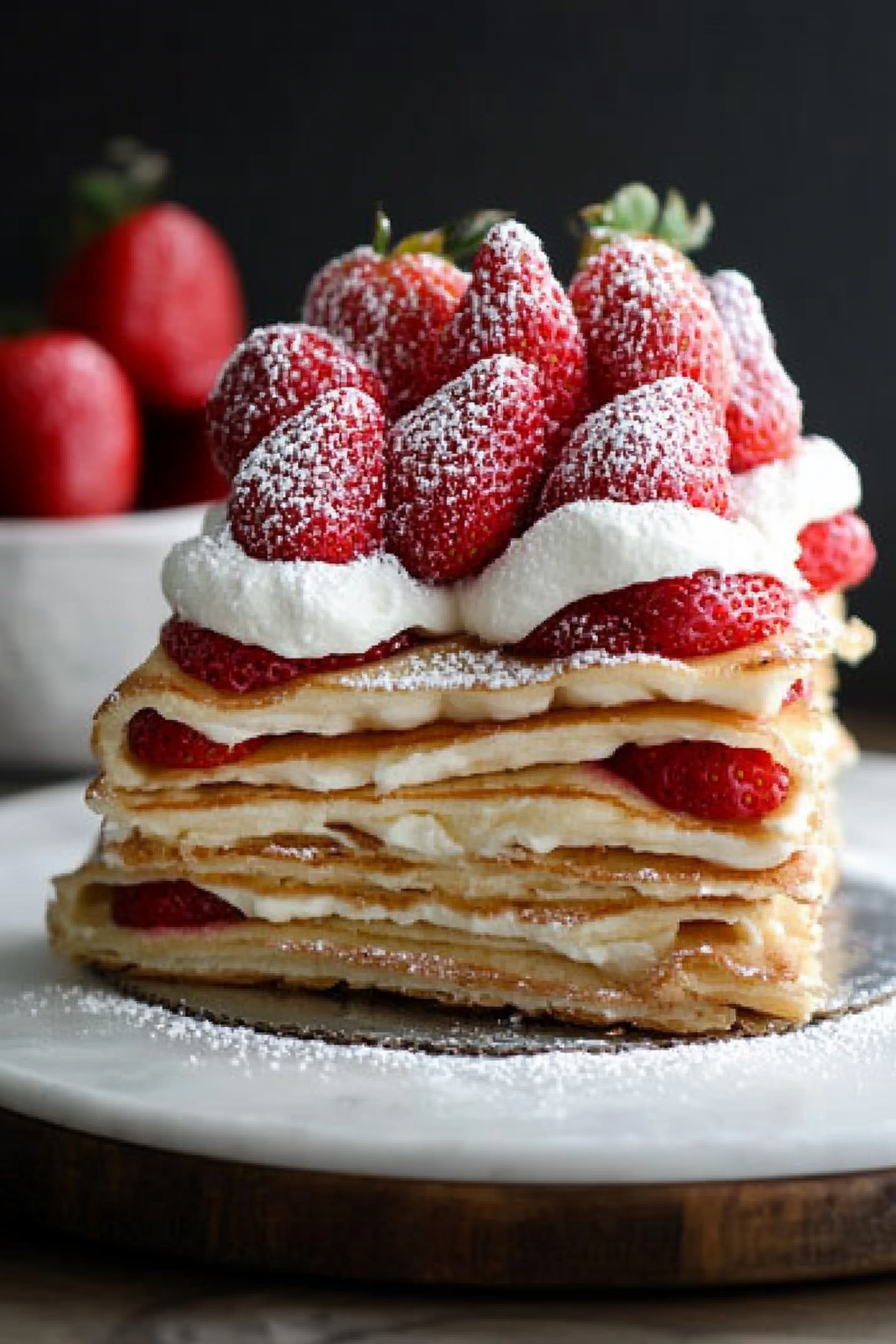 crepe cake strawberries