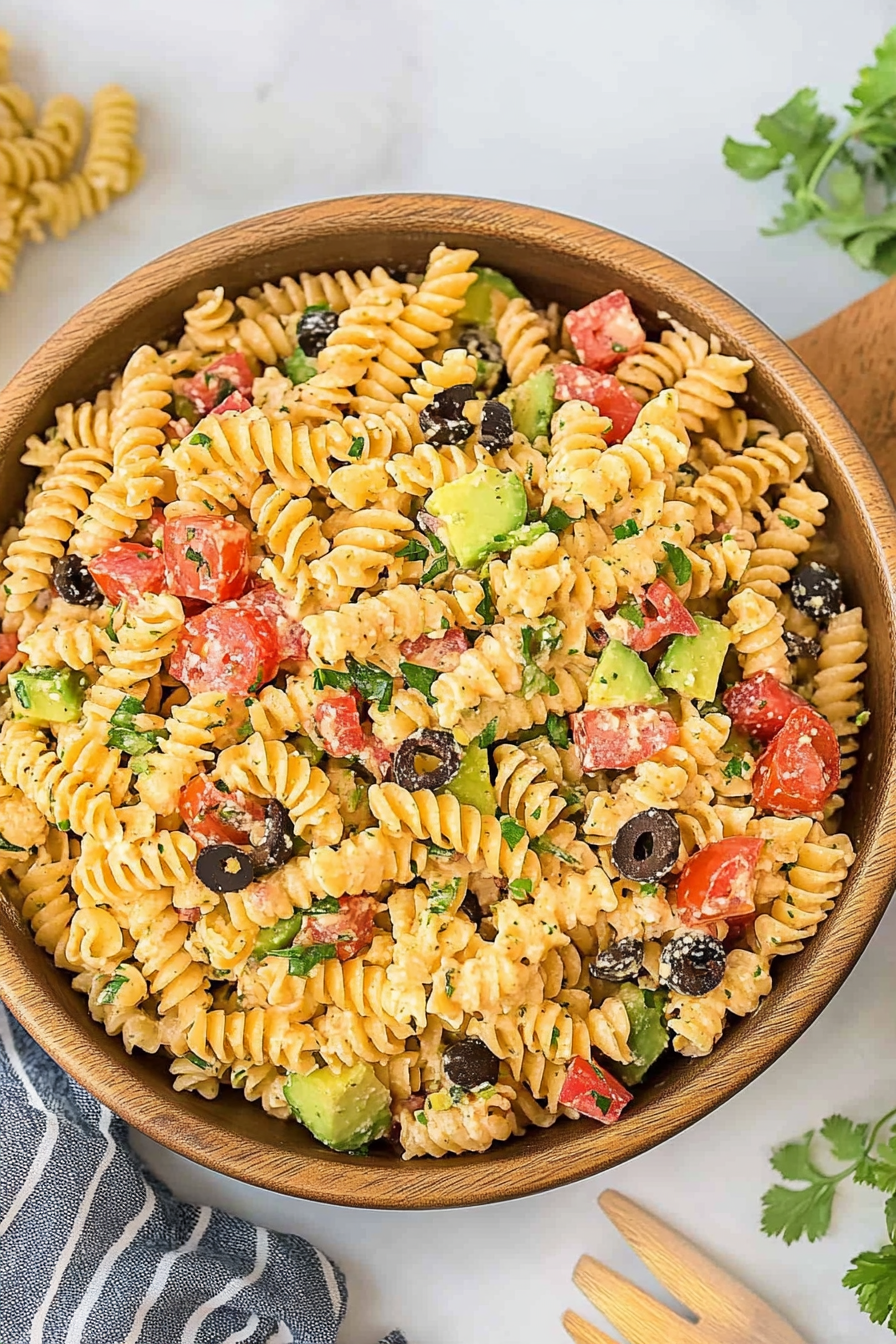 spicy ranch pasta salad