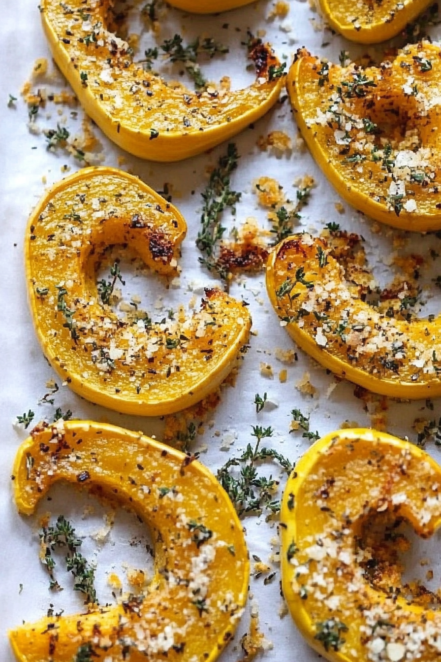 Parmesan-crusted delicata squash