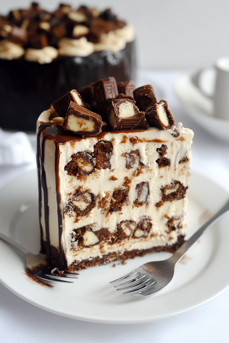 Snickers ice cream cake