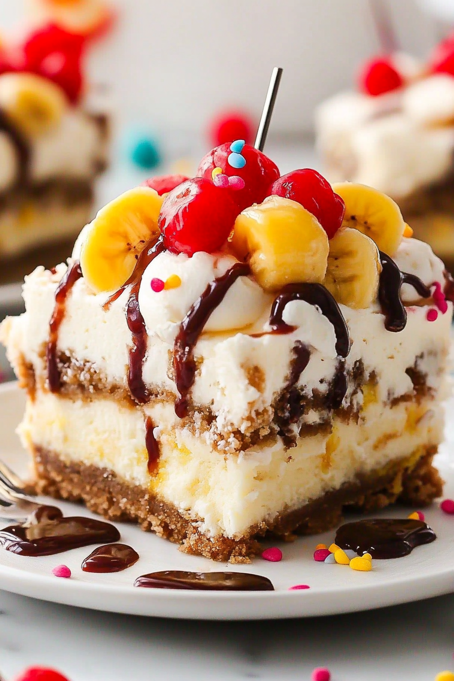 banana split cake