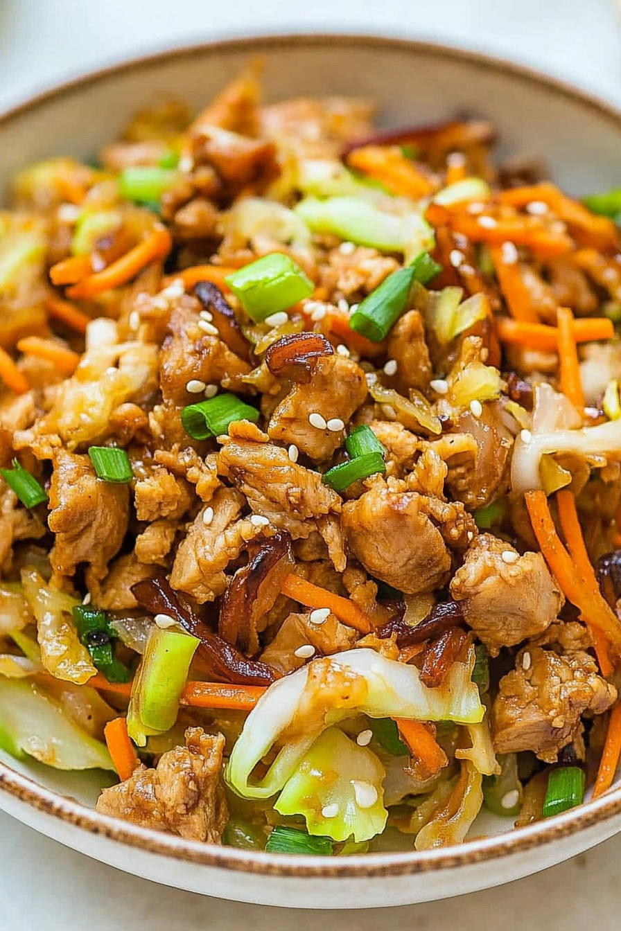 chicken egg roll bowls