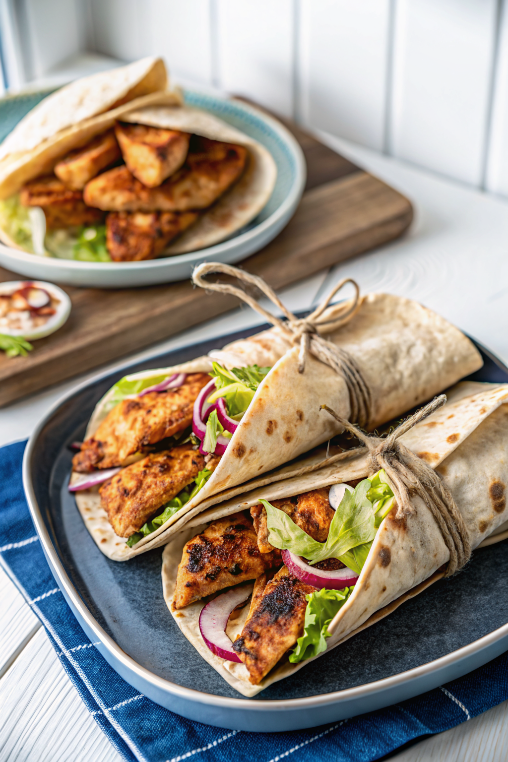 Chicken Shawarma slice on plate showing perfect texture and swirl pattern