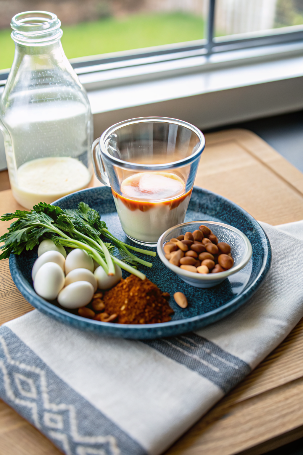 Make London Fog beautifully presented from an overhead angle