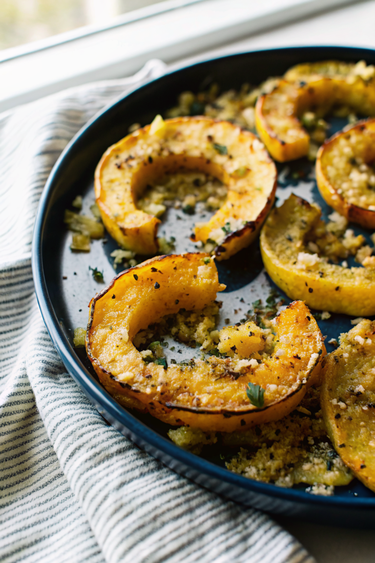 Parmesan Crusted Delicata Squash