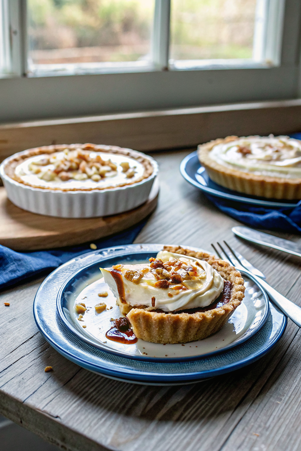 Peanut Butter Pie ingredients organized and measured on kitchen counter