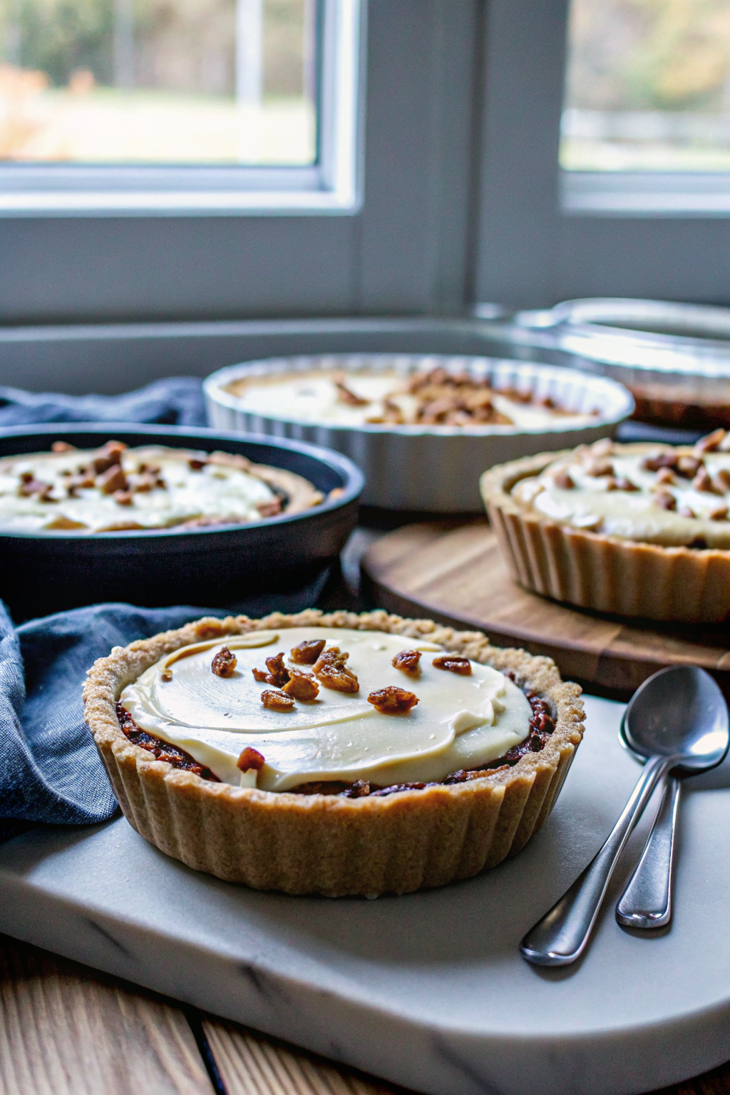 Peanut Butter Pie slice on plate showing perfect texture and swirl pattern