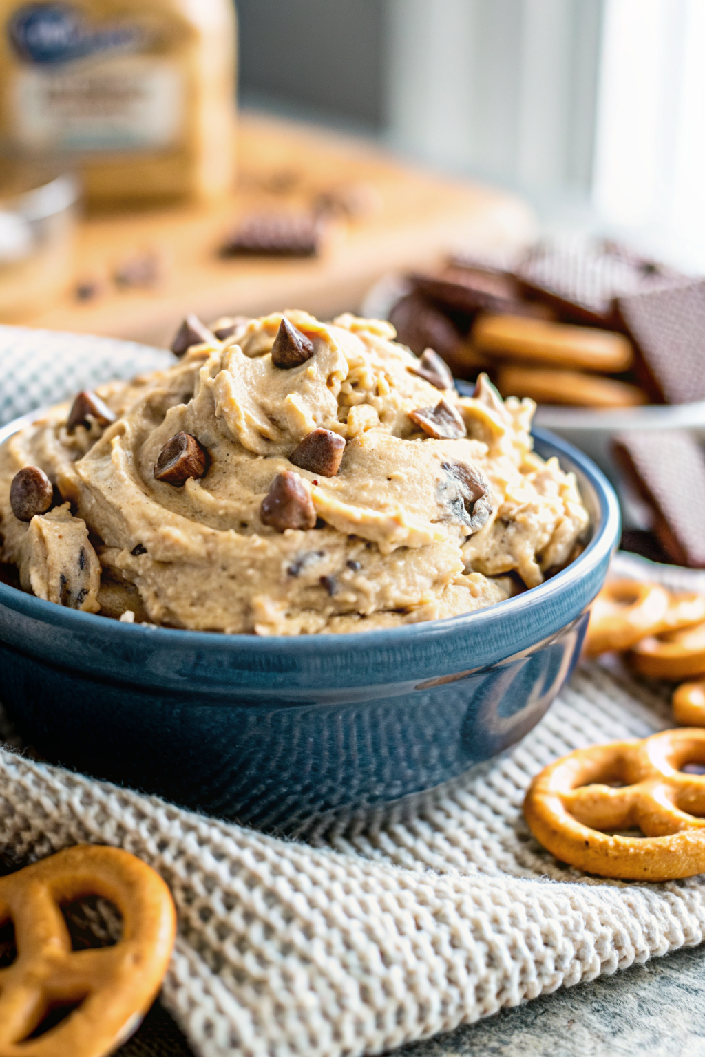 Reese's Peanut Butter Cookie Dough Dip ingredients organized and measured on kitchen counter